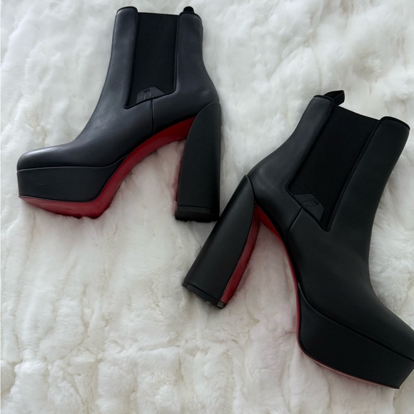 Christian Louboutin Platform Ankle Chelsea Heels 👠 EU 8 US 8 - Picture 3 of 4